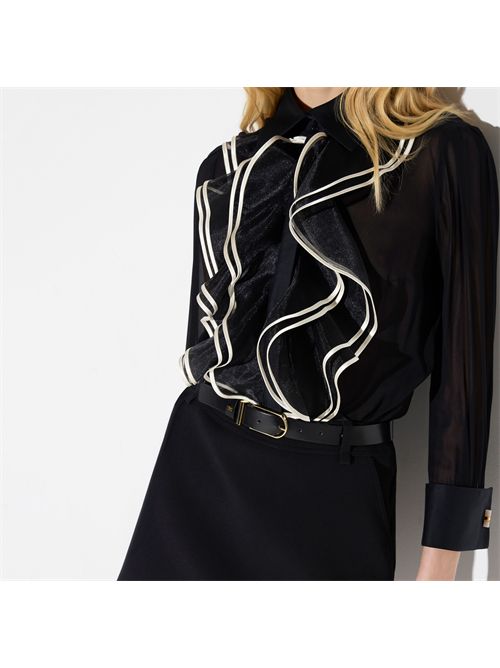Camicia in georgette con ruches ELISABETTA FRANCHI | CA21067E2/685